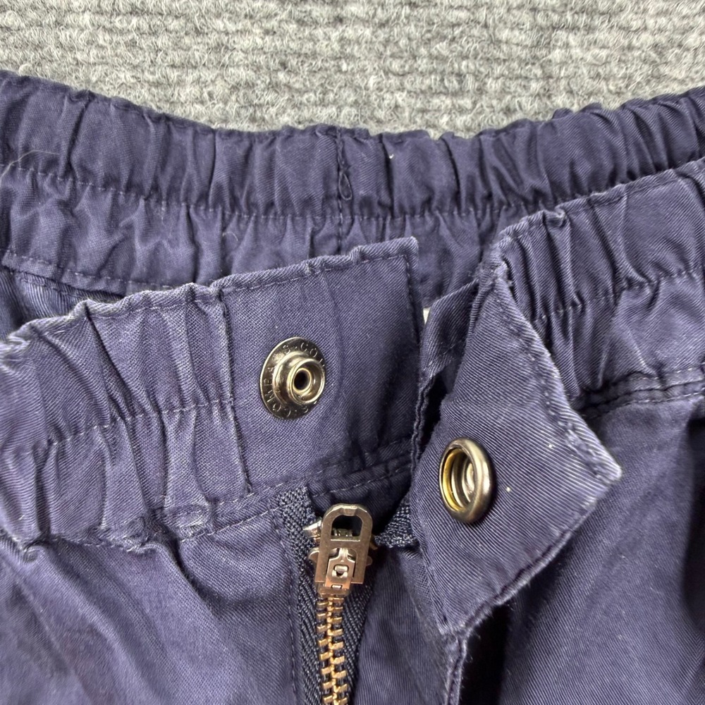 Uniqlo‎ U Wide Leg Pants Small 26/27" Navy Blue Elastic Waist Snap Hem Men's - Picture 3 of 13